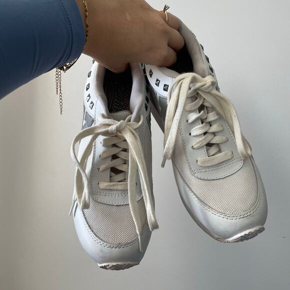 Volatile Kicks Cody Chunky Platform Sneakers Women’s Size 7.5 White Studded Y2K - Picture 4 of 13